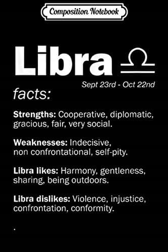 Composition Notebook: Libra Facts – Zodiac Star Sign Gift Journal/Notebook