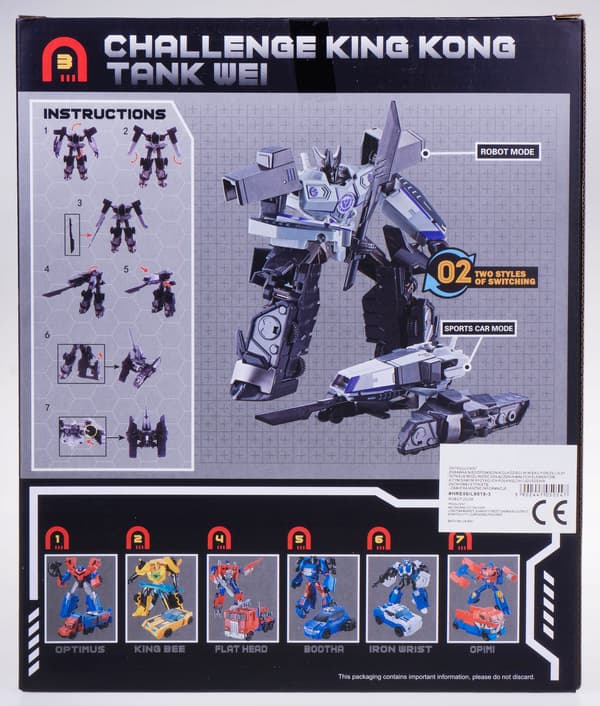 HRE06 RENDSORA PLASTIC TANK ROBOT 2-IN-1 TRANSFORMER AUTOBOTT TANK WEI