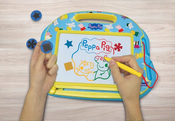 PEPPA PIG MAGIC BOARD WITH A STYLUS AND STAMPS FOR CREATING DRAWINGS
