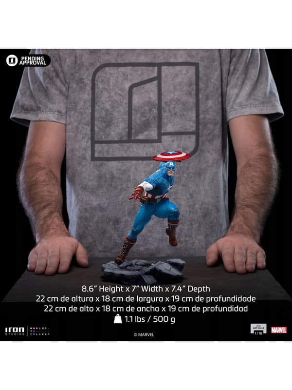 Marvel BDS Art Scale 1/10 Scale Captain America Statue, 22 cm