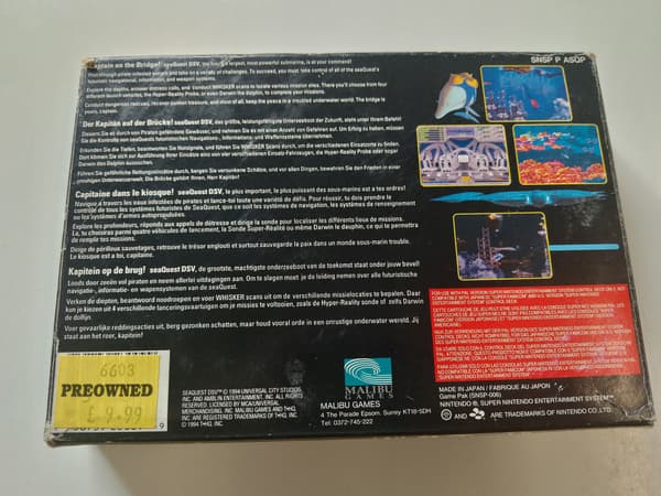 SEA QUEST SNES PAL NINTENDO ENG