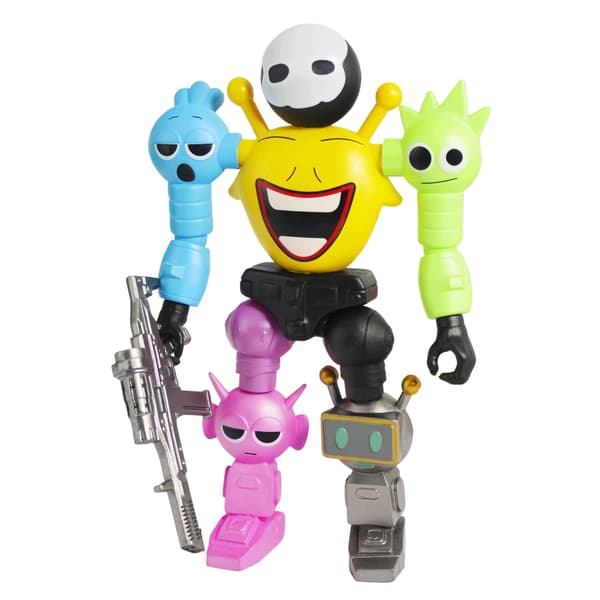 Set of 2 Sprunki mobile robot figurines – ASSEMBLY TOY, decorative model, 18 cm