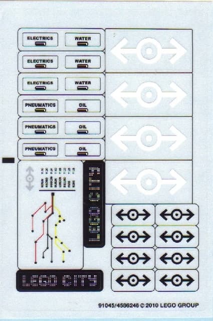 LEGO INSTRUCTIONS + STICKERS City – Passenger Train 7938, 2010