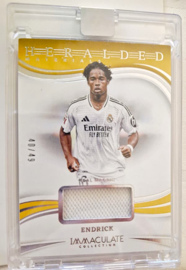 ENDRICK 2024–25 PANINI IMMACULATE HERALDED REAL MADRID 40/49 JERSEY