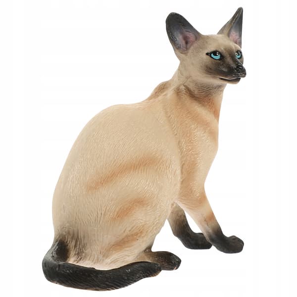 PLASTIC SIAMESE CAT FIGURINE – HOME DECOR