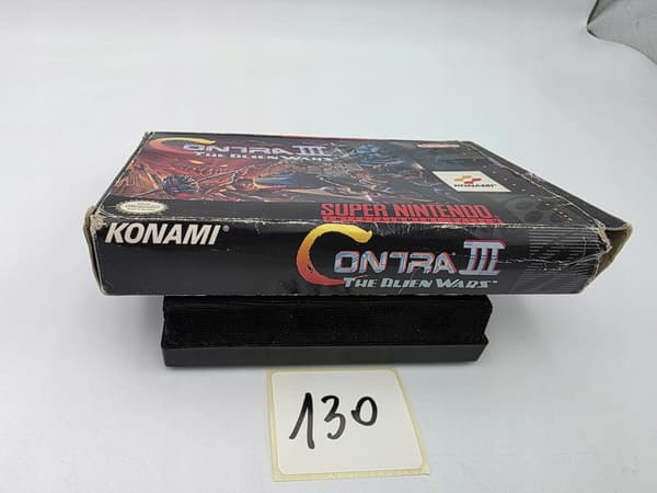 NINTENDO SNES CONTRA III: THE ALIEN WARS NTSC VERSION ORIGINAL CARDBOARD BOX