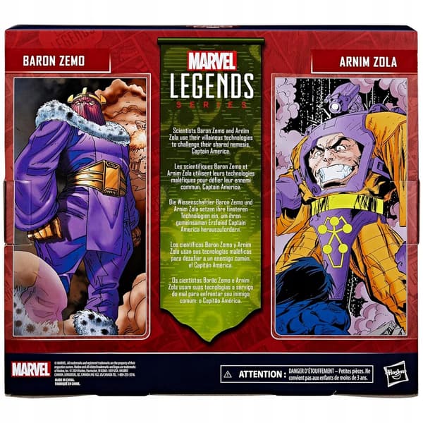 Baron Zemo & Arnim Zola set from the Marvel Legends range