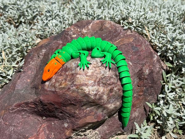 Teju Crocodile 3D 25 cm – flexible lizard, terrarium decoration, figurine