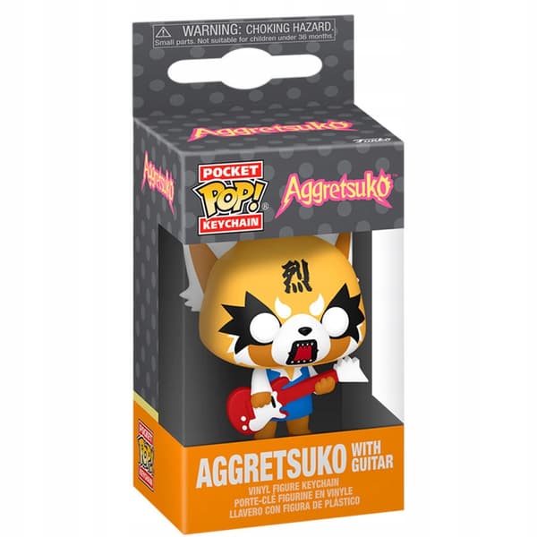 Funko Pocket POP! – Aggretsuko keyring with guitar, vinyl figurine