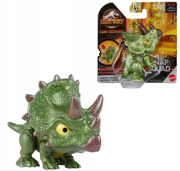 JURASSIC WORLD SNAP SQUAD TRICERATOPS FIGURINE