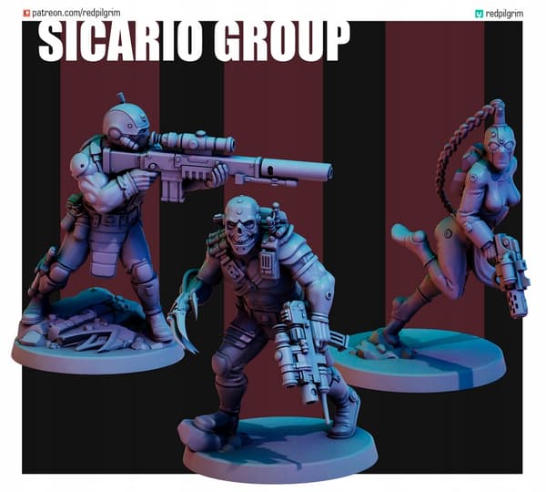 SICARIO GROUP x3 Red Pilgrim Miniatures