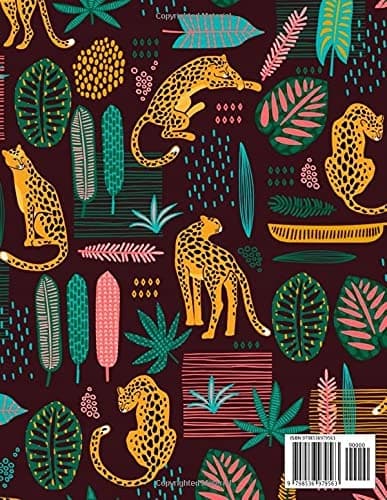 Notebook: Leopard-print composition notebook – College-ruled, 108 pages –