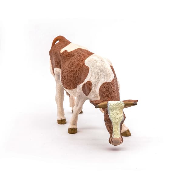 PAPO SIMMENTAL COW FIGURINE GRAZING