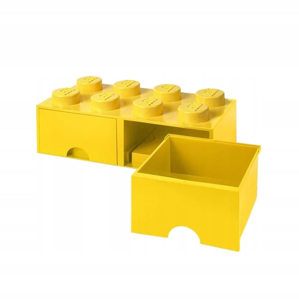 Lego Brick Drawer 8 yellow block storage box with drawers
