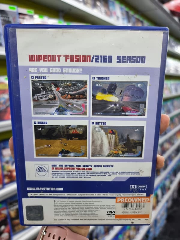 WIPEOUT FUSION PS2 COMPLETE SET, ENGLISH COVER, IN EXCELLENT CONDITION