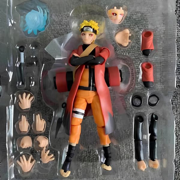15 cm Naruto Uzumaki figurine with base and accessories