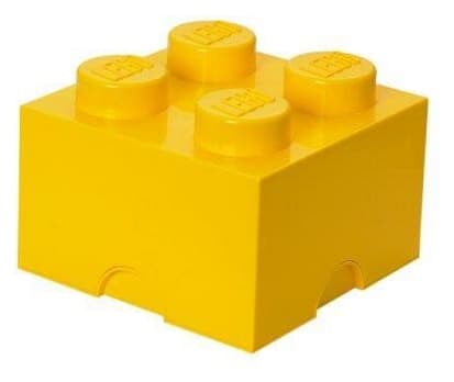 LEGO® yellow container with four bricks