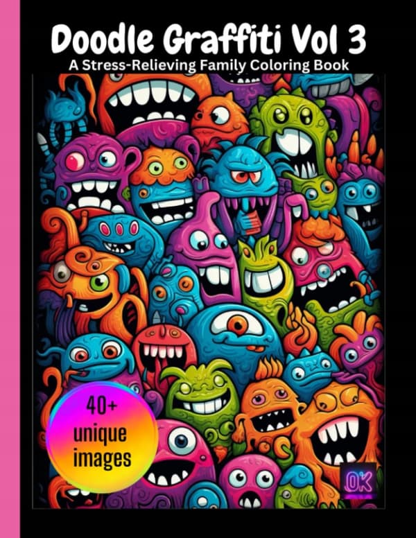 Doodle Graffiti Vol. 3: Cute Little Monsters Colouring Book: Adorable Creatures