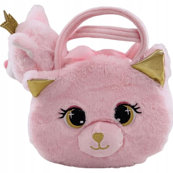 Sparkys Plush Handbag – Pink Cat