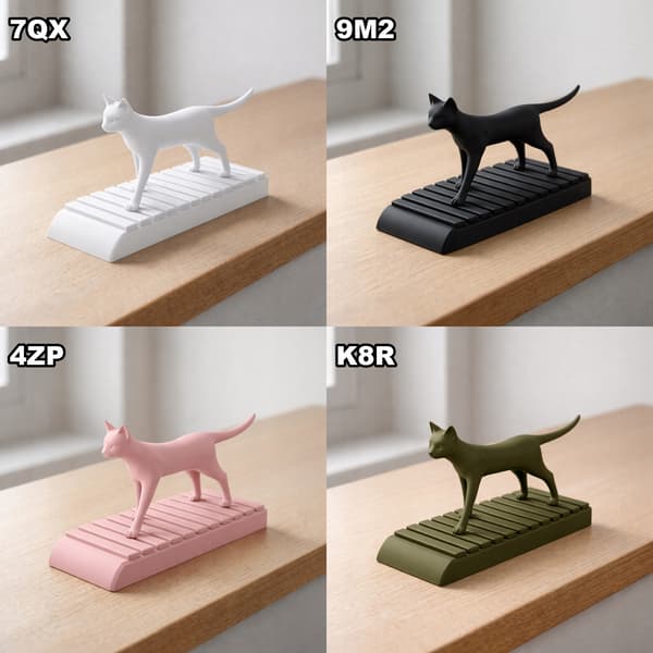 DECORATIVE CAT FIGURINE ON PIANO KEYS – MANY COLOURS