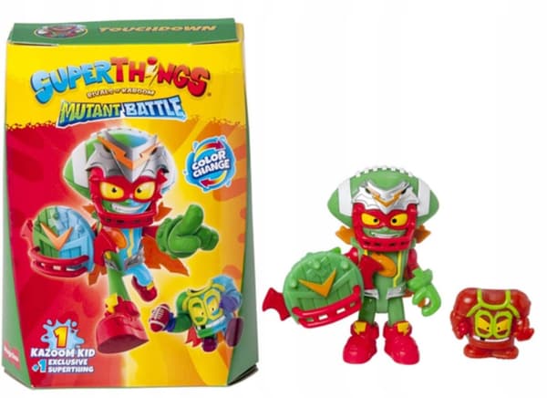 SUPERTHINGS MUTANT BATTLE KIDS 2 TOUCHDOWN & SANDY SUMMER FIGURES + BONUS