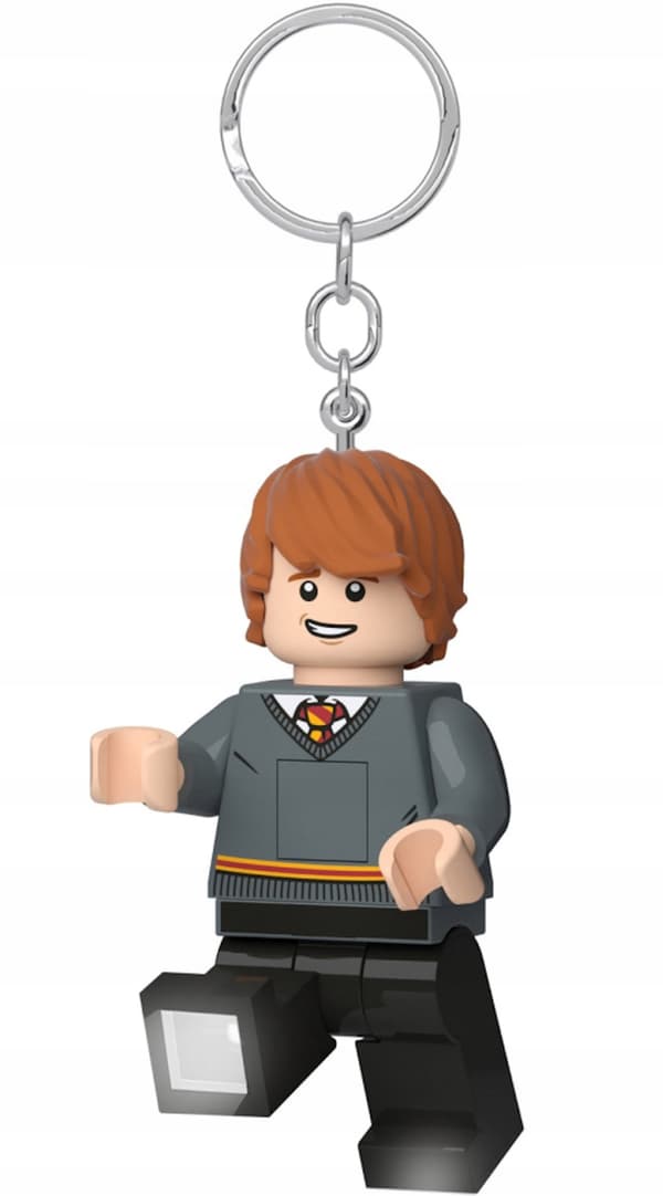 LEGO HARRY POTTER KEYRING TORCH RON WEASLEY FIGURINE KEYRING WITH TORCH