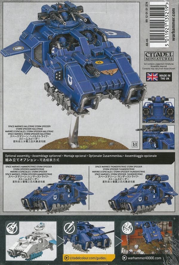 Warhammer 40 000 SPACE MARINES STORM SPEEDER Games Workshop