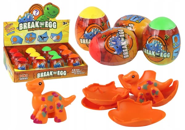 Magical Cracking Dinosaur Egg in Shell – 4 Colours, 6 cm