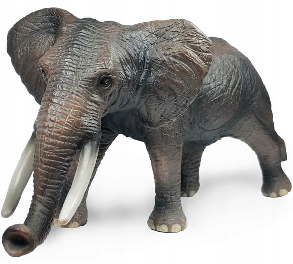 LARGE AFRICAN ELEPHANT – SOFT RUBBER FIGURINE, 35 cm