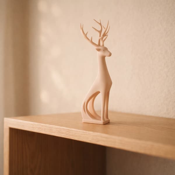 DECORATIVE FIGURINE: STANDING DEER, OPENWORK DESIGN ON A BASE – MANY COLOURS