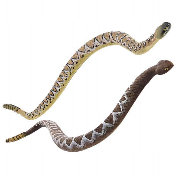 2 PCS. DECORATIVE PVC SNAKE FIGURINE, DURABLE AND REALISTIC