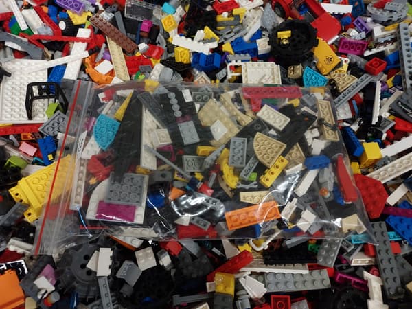 Original Lego bricks, assorted pieces, 0.5 kg