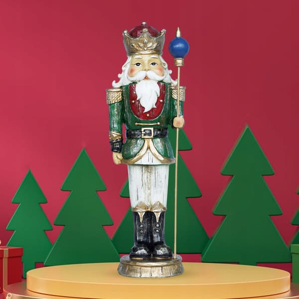 10-inch Christmas Nutcracker Soldier Birthday Present Desktop Display Green