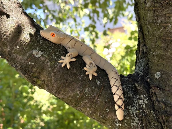 3D Eyelash Gecko – segmented figurine, movable toy, terrarium decoration