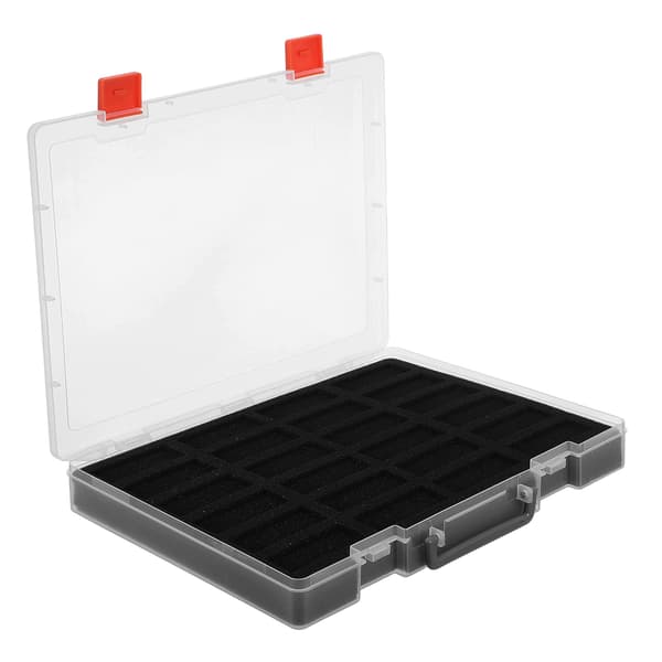 TRANSPARENT PLASTIC DISPLAY BOX FOR MODEL CARS WITH INSERTS