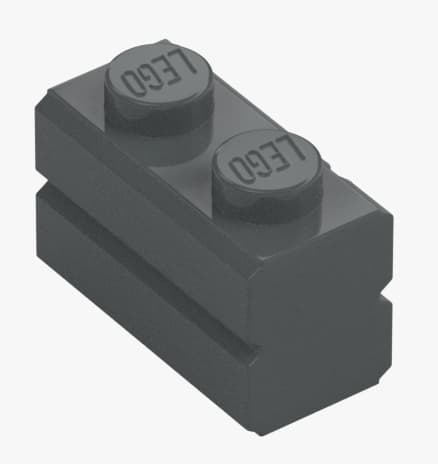 LEGO 1x2 Dark Grey Bricks DBG 98283 6000311 100 pieces, new