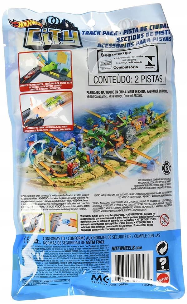 Hot Wheels FXM39 Barbie: 2 straight tracks, multicoloured