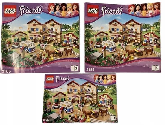 LEGO INSTRUCTIONS + STICKERS – Friends – Summer Riding Camp 3185, 2012