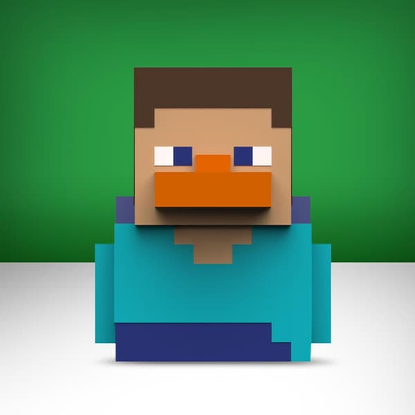 Tubbz Duckling Figurine – First Edition, Steve, Official Minecraft