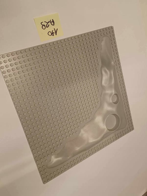 190A29. LEGO thin building plate 32x32, damaged, 3D, 3947