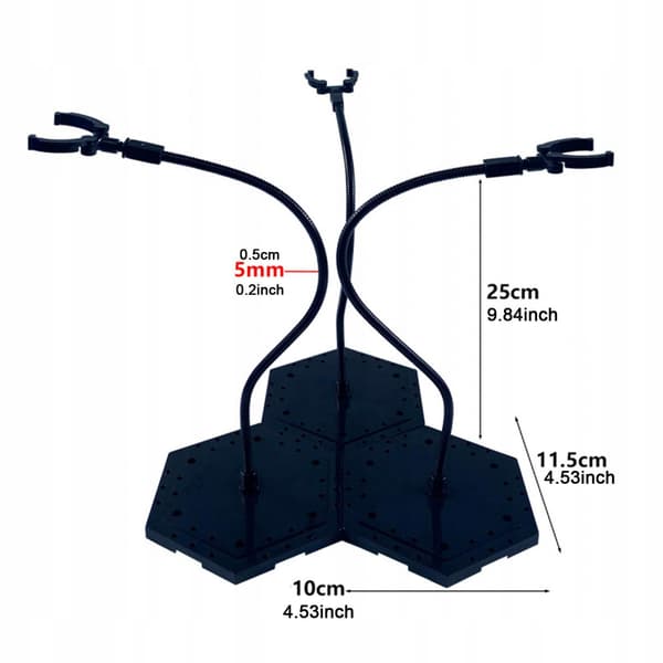Action Figure Display Stand Decoration – Easy to Install – Tabletop Centrepiece – Black