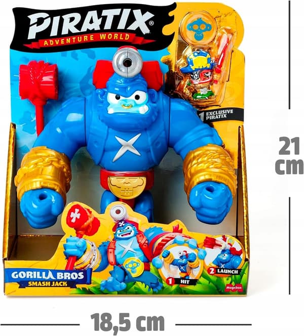 MOVING GORILLA FIGURINE WITH VERTICAL STRIKES AND A COIN THAT UNLOCKS ITS POWERS