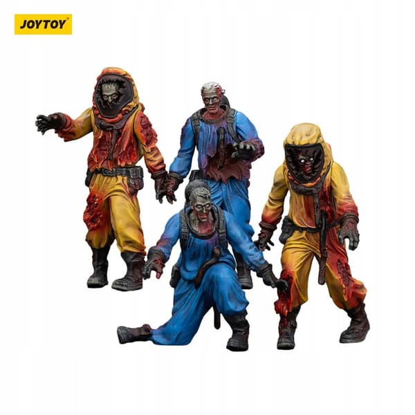 Zombie Dark Source figurines – biochemical laboratory team, 4 pieces, 8 cm