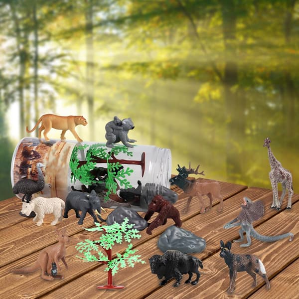 12x Animal Figurines – Small Statues – Children’s Shelf Decor