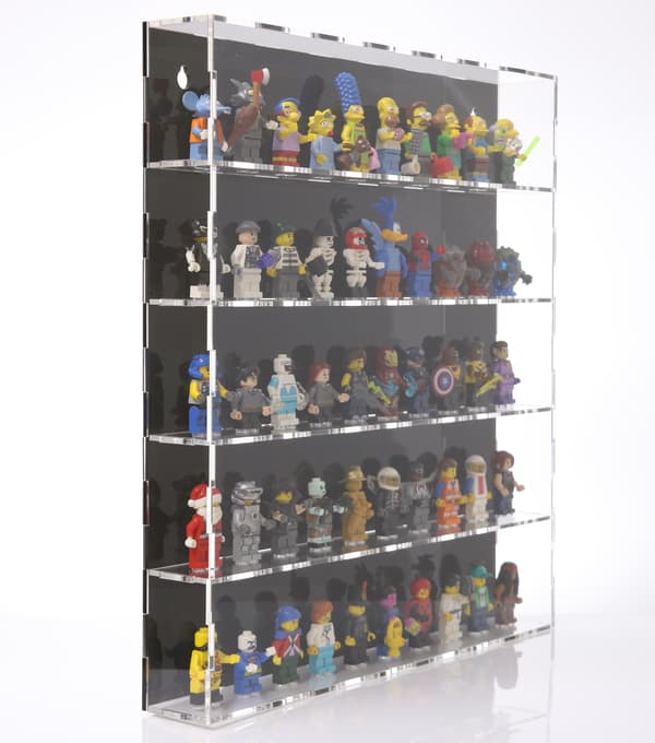 LARGE DISPLAY CASE/STORAGE UNIT FOR 50 LEGO MINIFIGURES AND FIGURINES