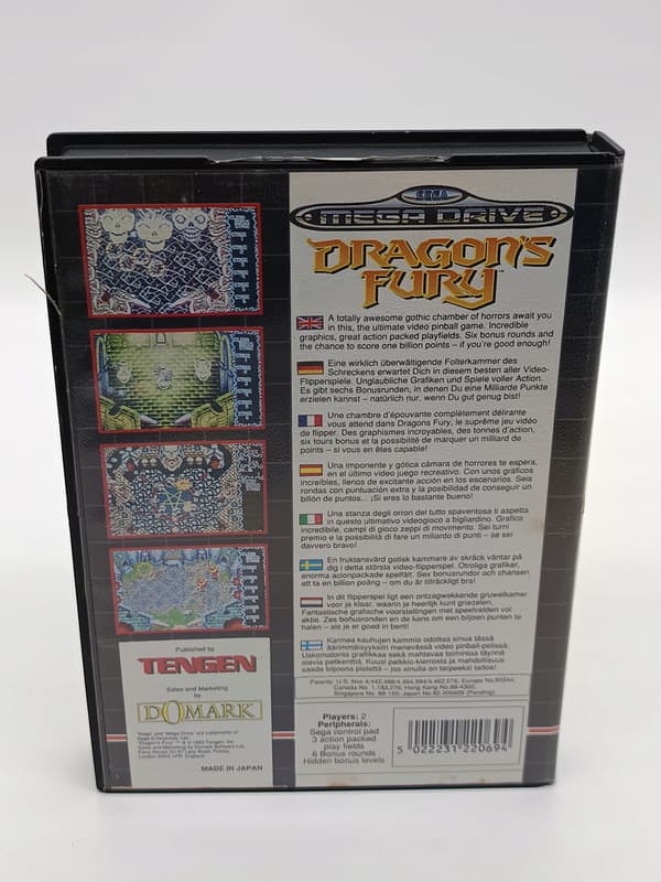 DRAGON'S FURY MEGA DRIVE Sega Megadrive (boxed)