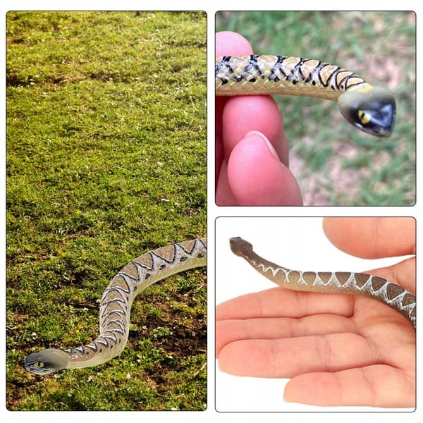 2 PCS. DECORATIVE PVC SNAKE FIGURINE, DURABLE AND REALISTIC