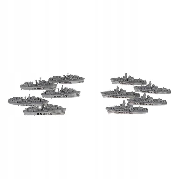 10 pieces: Warship model assembled by children