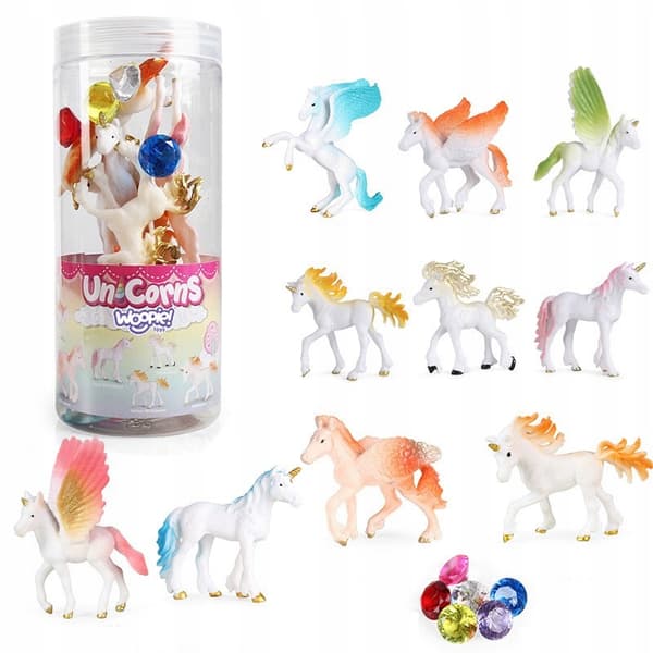 WOOPIE UNICORN FIGURINE SET, 16 PCS.