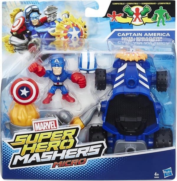 MARVEL MASHERS MICRO CAPTAIN AMERICA VEHICLE FIGURINE